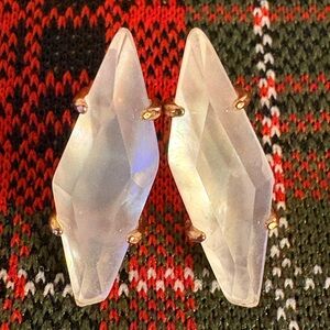 Kendra Scott Gold and Cream Geometric Earrings